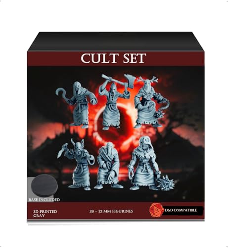 Geek Art Play Cult Figuren-Set, 28-32 mm, unlackiert, ideal für Dungeons & Drachen, Pathfinder und Fantasy-Rollenspiele Geek Art Play Cult Figuren-Set, 28-32 mm, unlackiert, ideal für Dungeons & Drachen, Pathfinder und Fantasy-Rollenspiele von Geek Art Play