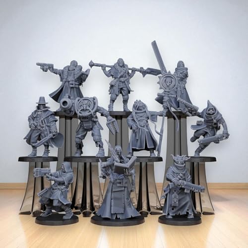 Geek Art Play GrimCorp Söldner-Figuren, 28 mm, StationForge, unbemalt, ideal für Dungeons & Drachen, Pathfinder und Fantasie-Rollenspiele, 10 Stück von Geek Art Play