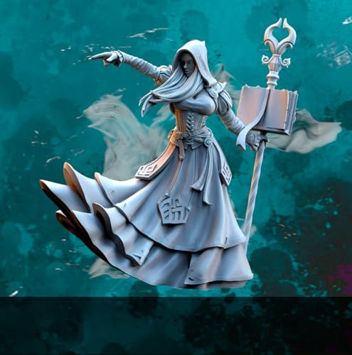 Geek Art Play Große Hexe, 32 mm, unlackiert, ideal für Dungeons & Drachen, Pathfinder und Fantasy-Rollenspiele von Geek Art Play