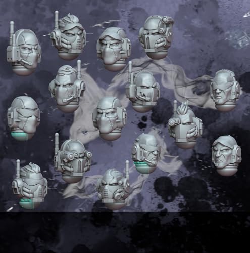 Geek Art Play Rapt'Ops 32 mm Köpfe – unlackiert – ideal für Wargame, Pathfinder und Militär-Rollenspiele, 15 Stück von Geek Art Play