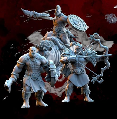 Geek Art Play Salanaar Ork Figuren, 32 mm, unlackiert, ideal für Dungeons & Drachen, Pathfinder und Fantasy-Rollenspiele von Geek Art Play