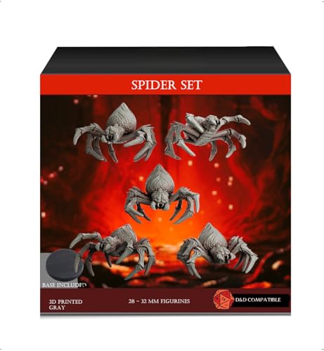 Geek Art Play Spider Figuren-Set, 28-32 mm, unlackiert, ideal für Dungeons & Drachen, Pathfinder und Fantasy-Rollenspiele Geek Art Play Spider Figuren-Set, 28-32 mm, unlackiert, ideal für Dungeons & Drachen, Pathfinder und Fantasy-Rollenspiele von Geek Art Play