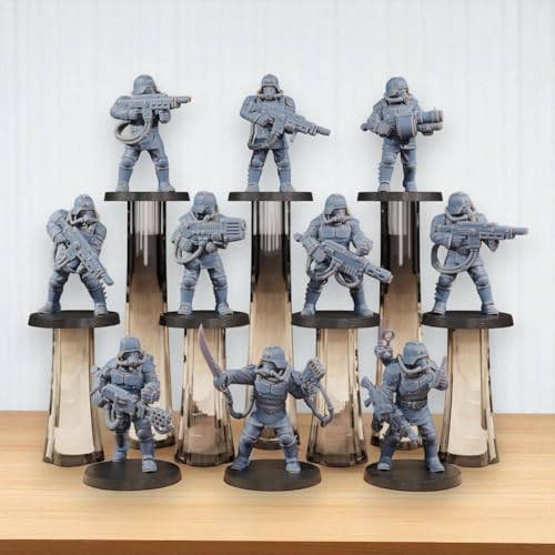 StationForge Grimguard Commandos Figuren, 28 mm, unlackiert, ideal für Dungeons & Drachen, Pathfinder und Fantasie-Rollenspiele, 10 Stück von Geek Art Play