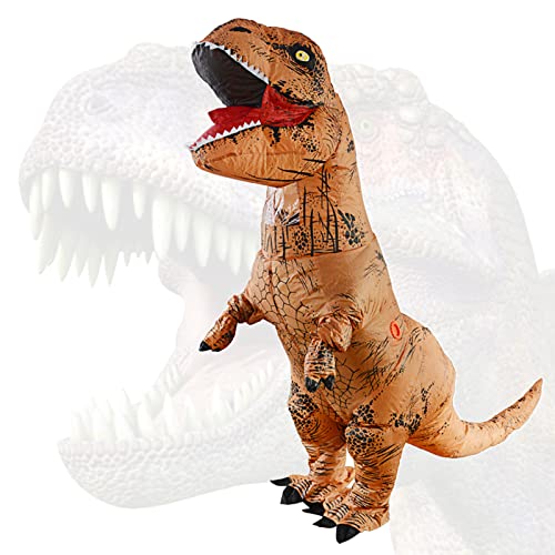 Geerypsy Dinosaurier Aufblasbares Kostüm für Erwachsene Lustiges T-Rex-Kostüm für Halloween Partys Weihnachten Festival von Geerypsy