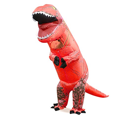 Geerypsy Dinosaurier Aufblasbares Kostüm für Kind (110cm-140cm) Lustiges T-Rex-Kostüm für Karneval Halloween Partys Weihnachten Festival von Geerypsy