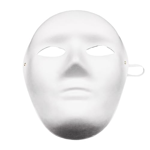 DIY Weiße Papier Maske, Maskerade-Masken Zellstoff Blank zum Bemalen, Überstreichbare Papiermasken für Karneval, Cosplay, Halloween Party von Gefomuofe