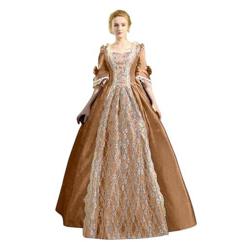 Gefomuofe Damen Mittelalter Kleidung Damen Viktorianisches Kleid Damen Regency Kleid für Frauen Bridgerton Puffy Ballkleid Trompetenärmel Schleife Knielang Kostüm Prinzessin Kleider Halloween Kostüm Gefomuofe Damen Mittelalter Kleidung Damen Viktorianisches Kleid Damen Regency Kleid für Frauen Bridgerton Puffy Ballkleid Trompetenärmel Schleife Knielang Kostüm Prinzessin Kleider Halloween Kostüm von Gefomuofe