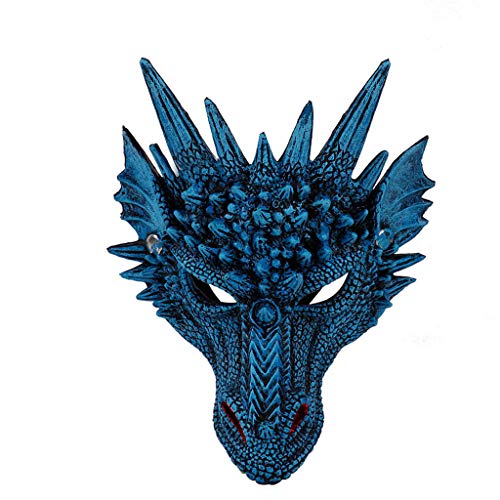 Gefomuofe Halloween Drachen Maske Drachen Cosplay Kostüm, Drachenmaske Kostüm Maskerade Dinosaurier Cosplay Set für Party Karneval von Gefomuofe