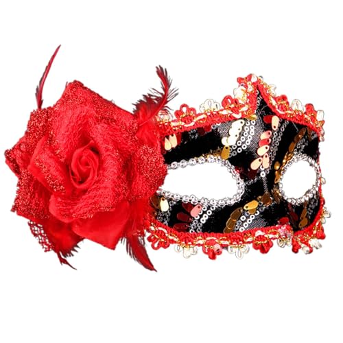 Gefomuofe Maskerade Maske Blumenmasken Karneval-Maske Handgefertigte Venezianische Maske Maskerade Augenmaske Römisch Griechisch Herren Venezianische für Karneval Fasching Halloween Cosplay von Gefomuofe