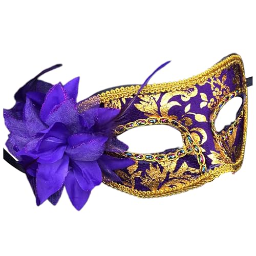 Gefomuofe Maskerade Maske Vintage-Halloween-Kostüm Karneval-Maske Handgefertigte Venezianische Maske Maskerade Augenmaske Vintage Antike Masken Augenmaske Retro Colombina Ballmaske Damen und Herren von Gefomuofe