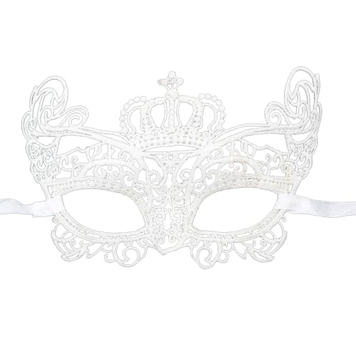Gefomuofe Maskerade Maske Vintage-Halloween-Kostüm Karneval-Maske Karneval Dekorationen Venezianische Masken Strass Metall Filigrane venezianische Maske für Karneval Fasching Halloween Cosplay von Gefomuofe