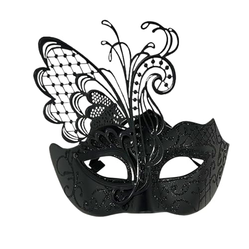 Gefomuofe Maskerade Maske Vintage-Halloween-Kostüm Karneval-Maske Schwarze Glänzend Rabenmaske Römisch Griechisch Herren Venezianische Halloween Kostüm Kleid Dekoration Zubehör von Gefomuofe