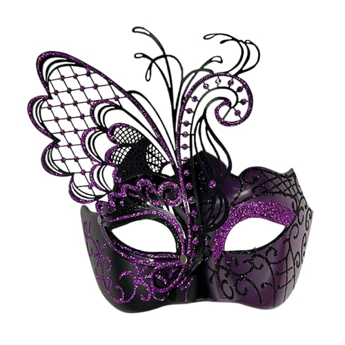 Gefomuofe Maskerade Maske Vintage-Halloween-Kostüm Karneval-Maske Schwarze Glänzend Rabenmaske Römisch Griechisch Herren Venezianische Halloween Kostüm Kleid Dekoration Zubehör von Gefomuofe