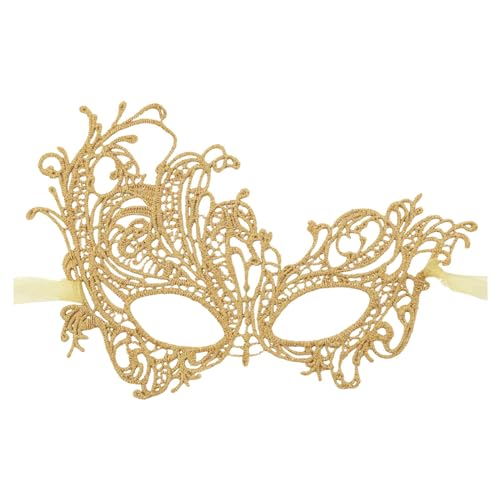 Gefomuofe Spitze Maske Damen, Schwarz Sexy Lace Augenmaske für Frauen, Augenmaske Maskerade Maske für Karneval Abendkleid Tanz Ball Party von Gefomuofe