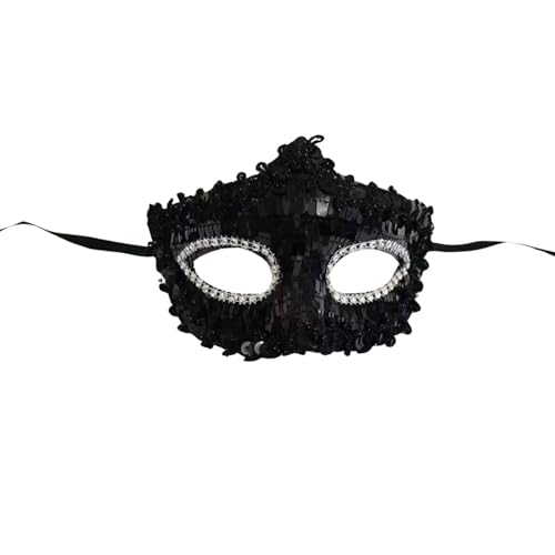 Gefomuofe Venezianische Maske Damen Herren Fasching Verkleidung Masquerade Mask Schwarze Federmaske Rabenmaske Römisch Griechisch Herren Venezianische Karneval Fasching Halloween Cosplay Kostüm von Gefomuofe