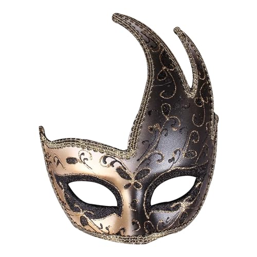 Gefomuofe Venezianische Maske Damen Herren Vintage-Halloween-Kostüm Karneval-Maske Handgefertigte Venezianische Maske Maskerade Augenmaske Römisch Griechisch Herren Venezianische Augenmaske Gefomuofe Venezianische Maske Damen Herren Vintage-Halloween-Kostüm Karneval-Maske Handgefertigte Venezianische Maske Maskerade Augenmaske Römisch Griechisch Herren Venezianische Augenmaske von Gefomuofe