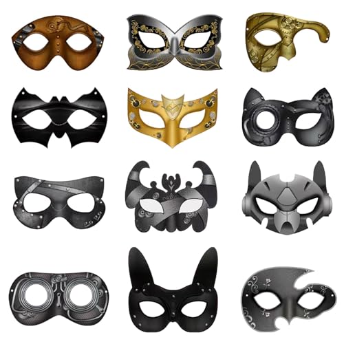 Gefomuofe Venezianische Maske Damen Herren Vintage-Halloween-Kostüm Karneval-Maske Handgefertigte Venezianische Maske Maskerade Augenmaske Römisch Griechisch Herren Venezianische Venedigmaske Gefomuofe Venezianische Maske Damen Herren Vintage-Halloween-Kostüm Karneval-Maske Handgefertigte Venezianische Maske Maskerade Augenmaske Römisch Griechisch Herren Venezianische Venedigmaske von Gefomuofe
