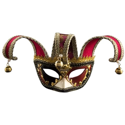 Gefomuofe Venezianische Maske Damen Karneval Maske Maskenball Cosplay Fasching Verkleidung Masquerade Mask Karneval Venedig Kostüm Party für Herren und Damen von Gefomuofe