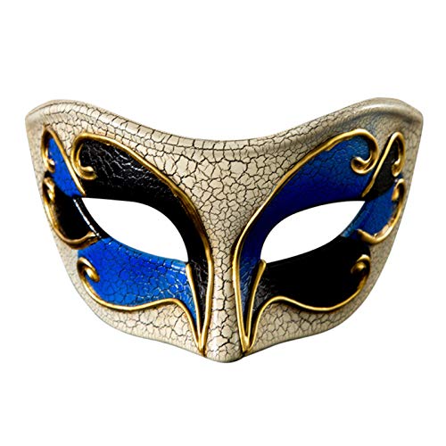 Gefomuofe Venezianische Maske Damen Karneval-Maske Schwarze Federmaske Rabenmaske Römisch Griechisch Herren Venezianische Karneval Fasching Halloween Cosplay Kostüm von Gefomuofe