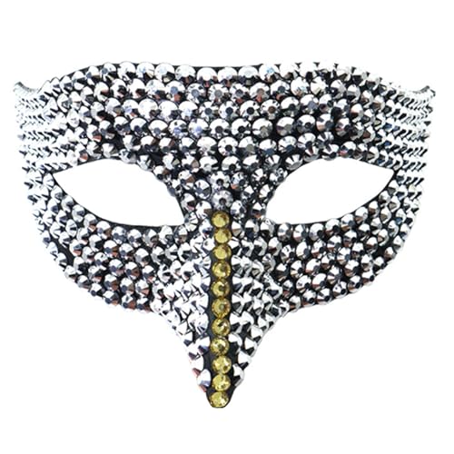 Gefomuofe Venezianischen Masquerade Maske Fasching Verkleidung Masquerade Mask Diamant Handgefertigte Venezianische Maske Maskerade Augenmaske venezianische Maske Halloween Kostüm von Gefomuofe