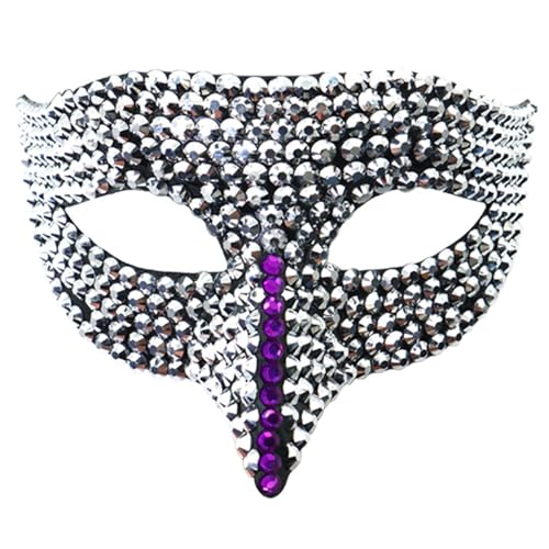 Gefomuofe Venezianischen Masquerade Maske Fasching Verkleidung Masquerade Mask Diamant Handgefertigte Venezianische Maske Maskerade Augenmaske venezianische Maske Halloween Kostüm von Gefomuofe