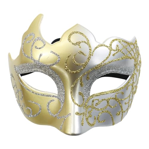 Gefomuofe Venezianischen Masquerade Maske Fasching Verkleidung Masquerade Mask Handgefertigte Venezianische Maske Vintage Antike Masken Augenmaske Retro Halloween Kostüm Kleid Dekoration Zubehör von Gefomuofe