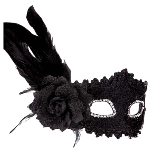 Gefomuofe Venezianischen Masquerade Maske Fasching Verkleidung Masquerade Mask Schwarze Federmaske Rabenmaske Vintage Antike Masken Augenmaske Retro für Karneval Fasching Halloween Cosplay Gefomuofe Venezianischen Masquerade Maske Fasching Verkleidung Masquerade Mask Schwarze Federmaske Rabenmaske Vintage Antike Masken Augenmaske Retro für Karneval Fasching Halloween Cosplay von Gefomuofe