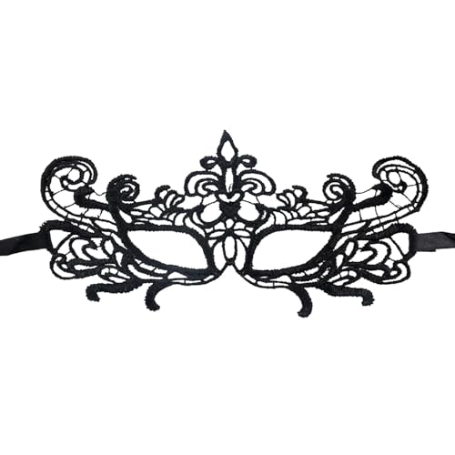 Gefomuofe Venezianischen Masquerade Maske Fasching Verkleidung Masquerade Mask Schwarze Spitze Rabenmaske Vintage Antike Masken Augenmaske Retro Augenmaske Maskerade Maske für Karneval von Gefomuofe