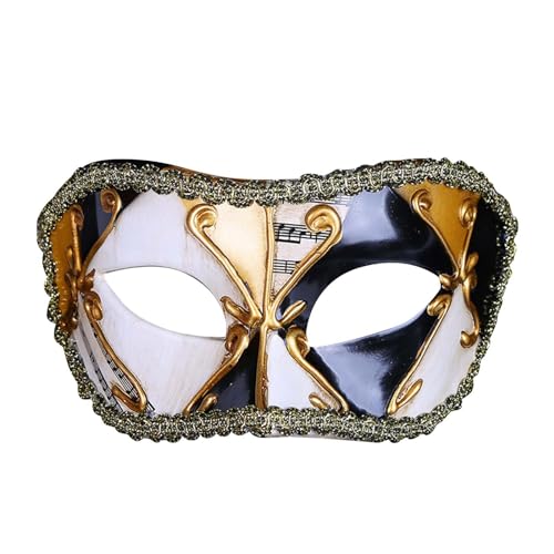 Gefomuofe Venezianischen Masquerade Maske Vintage-Halloween-Kostüm Karneval-Maske Karneval Dekorationen Venezianische Masken Römisch Griechisch Herren Venezianische Augenmaske Maskerade Maske von Gefomuofe