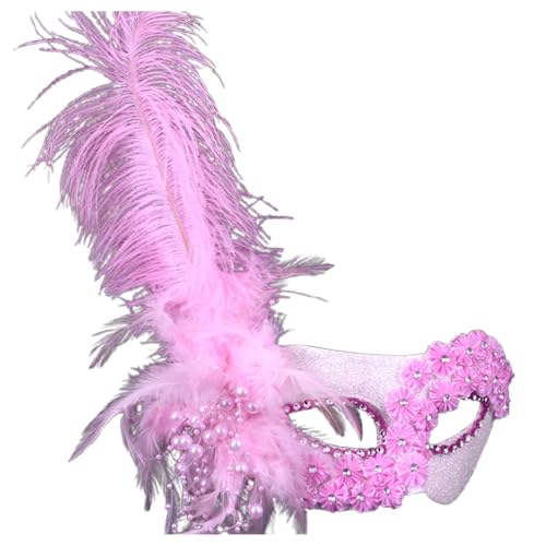 Gefomuofe Venezianischen Masquerade Maske Vintage-Halloween-Kostüm Karneval-Maske Schwarze Federmaske Rabenmaske Strass Metall Filigrane venezianische Maske Karneval Fasching Halloween Cosplay Kostüm von Gefomuofe