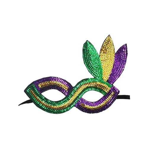 Gefomuofe Venezianischen Masquerade Pailletten Karneval-Maske Karneval Dekorationen Venezianische Masken Römisch Griechisch Herren Venezianische Venedigmaske Federmaske Maskenball Karneval von Gefomuofe