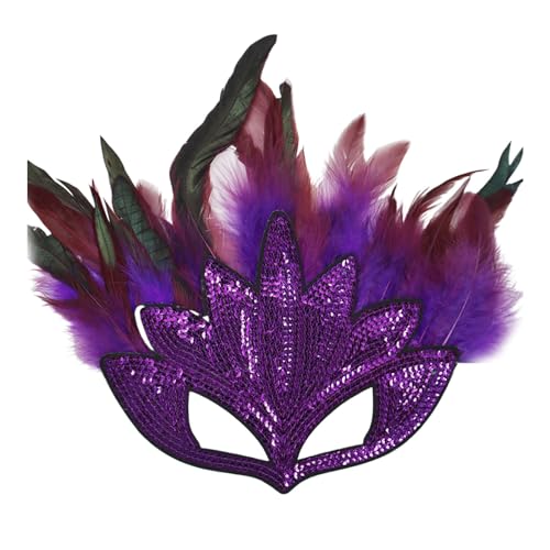 Venezianischen Masquerade Maske Vintage-Halloween-Kostüm Karneval-Maske Handgefertigte Venezianische Maske Strass Metall Filigrane venezianische Maske Augenmaske Pailletten Feder Maske Maskerade von Gefomuofe