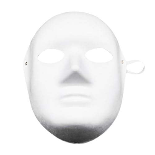 Weiße Maske Maske zum Selbermachen Einfarbige Handgemalte Papiermasken aus Zellstoff für Kinder Frauen Männer von Gefomuofe