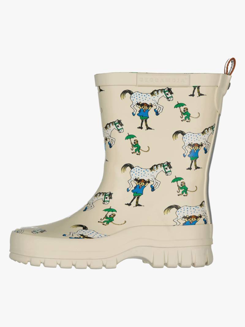Geggamoja Gummistiefel Pippi Langstrumpf, Beige, 28, Kindergummistiefel, Kinderstiefel, Gummistiefel kinder, Kids von Geggamoja