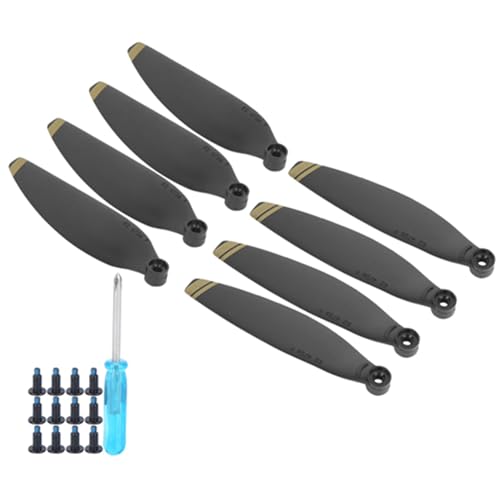 Gegong Drohnen Propeller Leichte Ersatz klingen Mini-kompatible Zubehör Teile (Schwarze Silberkante) von Gegong