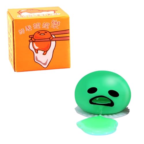 Ei Druck Ball Ei Squeeze Toys Erbrechendes Spielzeug Kotzender Smiley Ball Kotzen Stressball Geeignet zum Stressabbau (Grün) von Gehanico