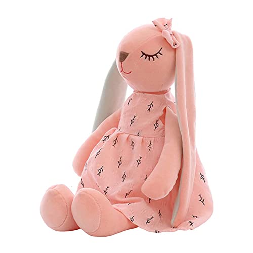 Hase Plüschtier 35cm/13.7 inch Lange Ohren Plüsch Hase Puppe Kaninchen Schlafkamerad Gefülltes Plüschtier Spielzeug Superweich und Realistisch Plüsch Kissen Haus Ostern Geschenk (35cm Pink) von Gehanico