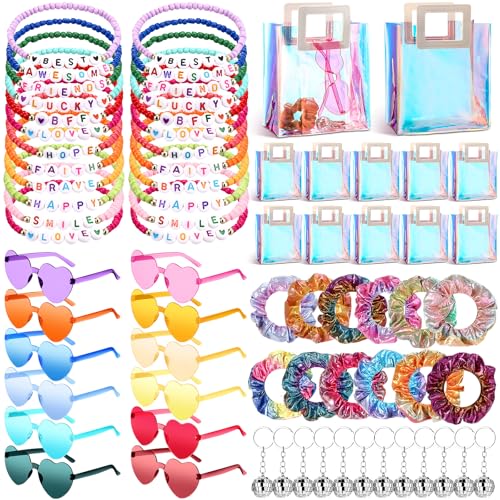 Geiserailie 72 Stück Partygeschenke, Freundschaftsgeschenke, 12-teiliges Set, beinhaltet Perlenarmbänder, Discokugel-Schlüsselanhänger, Herz-Sonnenbrille, Haargummis, Geschenktüten für 1989 Geiserailie 72 Stück Partygeschenke, Freundschaftsgeschenke, 12-teiliges Set, beinhaltet Perlenarmbänder, Discokugel-Schlüsselanhänger, Herz-Sonnenbrille, Haargummis, Geschenktüten für 1989 von Geiserailie