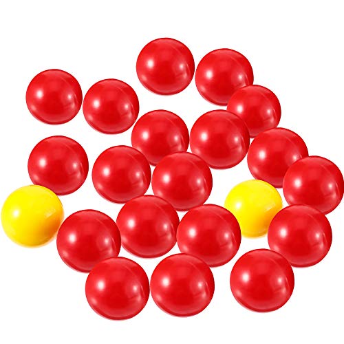 21 Stücke Spiel Ersatz Kugel 1 Set Spiel Ersatz Ball Kompatibel mit Hungrigen Flusspferde, 19 Rot Ball und 2 Gelb Ball von Gejoy