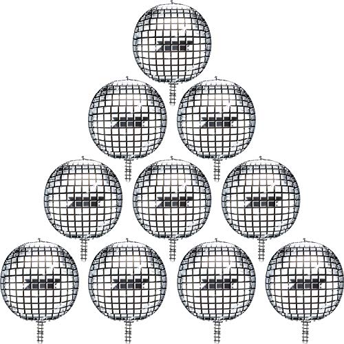Disko Folien Ballons Aluminium Mylar Helium Ballons 10 Stücke 22 Zoll 4D Großer Spiegel Metallisch Luftballons für Disko Tanz Party Zubehör Geburtstag Party Hochzeit Baby Shower (Silber) Disko Folien Ballons Aluminium Mylar Helium Ballons 10 Stücke 22 Zoll 4D Großer Spiegel Metallisch Luftballons für Disko Tanz Party Zubehör Geburtstag Party Hochzeit Baby Shower (Silber) von Gejoy