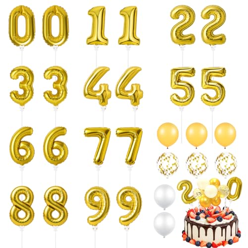 Gejoy 36 Stück 12,7 cm Cake Topper Mini Zahl Ballon Zahl 0-9 Luftballons Set Wiederverwendbare Dekorationen Kuchen Topper mit Automatischem Aufblasen für Geburtstagsfeier Verlobung Abschlussfeiern Gejoy 36 Stück 12,7 cm Cake Topper Mini Zahl Ballon Zahl 0-9 Luftballons Set Wiederverwendbare Dekorationen Kuchen Topper mit Automatischem Aufblasen für Geburtstagsfeier Verlobung Abschlussfeiern von Gejoy