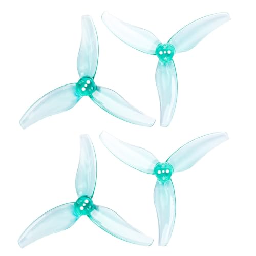 GEMFAN 2 Paar Hurricane 3630 Propeller 1,5 mm T-Mount 3-Blade CW CCW Paddel für RC Drohne (Hellgrün) von Gemfan