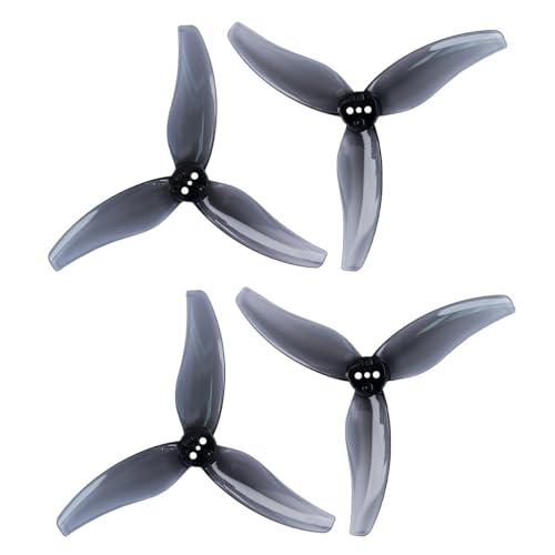 GEMFAN Hurricane 3630 Propeller 1,5 mm T-Mount 3-Blade CW CCW Paddel für RC Drohne (Grau) 2 Paar von Gemfan