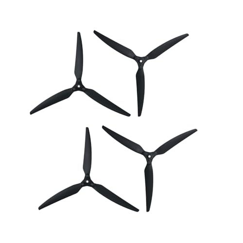 Gemfan 1159F/1265F/1307F/1407F/1510F/1309 Klapppropeller 3-Blatt-Glasfaser-Nylon für RC-Drohnen (1265F, 2 Paar) von Gemfan