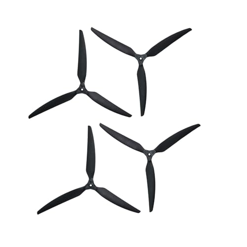 Gemfan 1159F/1265F/1307F/1407F/1510F/1309 Klapppropeller 3-Blatt-Glasfaser-Nylon für RC-Drohnen (1407F, 2 Paar) von Gemfan