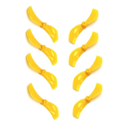Gemfan 1610 2-Blatt-Propeller-Paddel für Rennen, Freestyle, Tinywhoop-Drohnen, Ersatzteile (Gelb, 1 mm, 4 Paar) von Gemfan