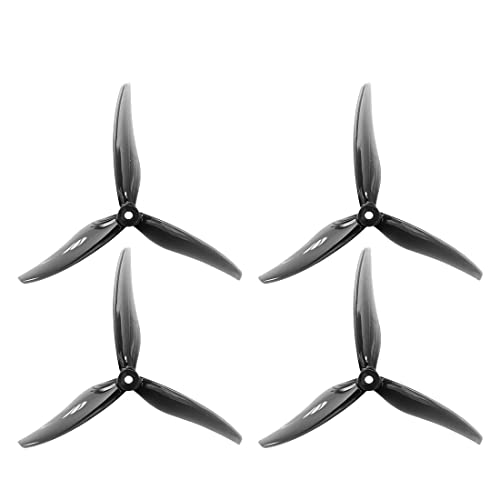 Gemfan 2 Paar 6030 Propeller mit 3 Flügeln, 5 mm Mittelloch, Innendurchmesser, Paddel für Freestyle-Rennen, Quadcopter, Drohne, DIY-Ersatzteil (schwarz) von Gemfan