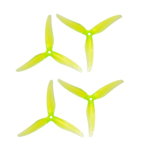 Gemfan 2Pairs Fury 5131.0 Propeller 3-Blade CW CCW Paddle for RC Drone Quadcopter Replacement Part (Fluorescent Green) von Gemfan
