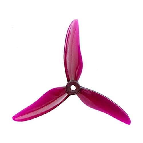 Gemfan 2Pairs Hurricane 51499 5 Zoll 3-Blatt CW CCW Propeller Tri-Blade Requisiten für 2306 2207 Motor RC Multicopter (Clear Purple) von Gemfan