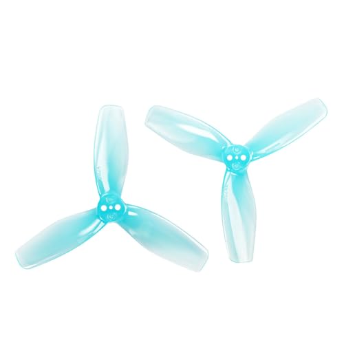 Gemfan 3024 Propeller 3-Blades CW CCW Paddel für RC Drohnen (1 Paar, Blau) von Gemfan
